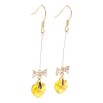Сережки Xuping колір 18K з кристалами Swarovski французький замок Кристальне серце Citrine з фото №2 Сережки Xuping колір 18K з кристалами Swarovski французький замок Кристальне серце Citrine з фото №2