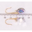 Серьги Xuping цвет 18K с кристаллами Swarovski французский замок Кристальные треугольники Paradise Shine фото №3 Серьги Xuping цвет 18K с кристаллами Swarovski французский замок Кристальные треугольники Paradise Shine фото №3