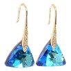 Серьги Xuping цвет 18K с кристаллами Swarovski французский замок Кристальные треугольники Capri Blue фото №2 Серьги Xuping цвет 18K с кристаллами Swarovski французский замок Кристальные треугольники Capri Blue фото №2