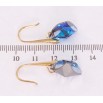 Серьги Xuping цвет 18K с кристаллами Swarovski французский замок Кристальные треугольники Capri Blue фото №3 Серьги Xuping цвет 18K с кристаллами Swarovski французский замок Кристальные треугольники Capri Blue фото №3