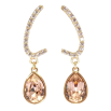 Серьги Xuping цвет 18K с кристаллами Swarovski пусеты "Дуги с кристальными капельками Antique Pink" фото №2 Серьги Xuping цвет 18K с кристаллами Swarovski пусеты "Дуги с кристальными капельками Antique Pink" фото №2