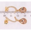 Серьги Xuping цвет 18K с кристаллами Swarovski пусеты "Дуги с кристальными капельками Antique Pink" фото №3 Серьги Xuping цвет 18K с кристаллами Swarovski пусеты "Дуги с кристальными капельками Antique Pink" фото №3