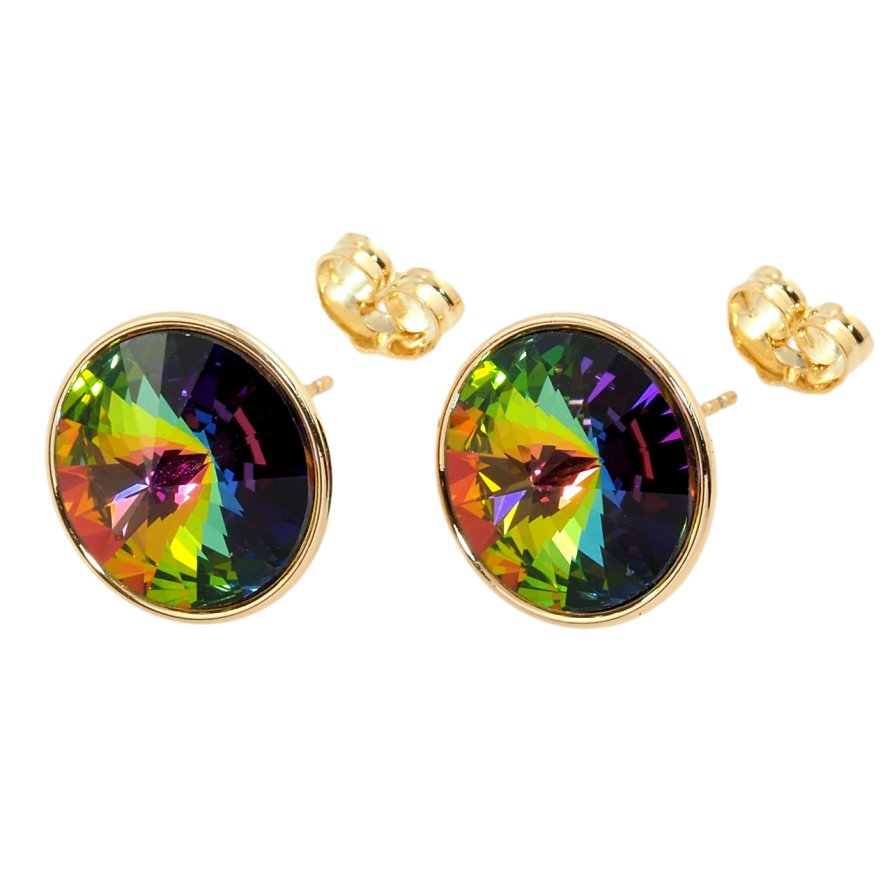 Серьги Xuping цвет 18K с кристаллами Swarovski пусеты Кристаллы Vitrail Medium ø 16мм фото №1 Серьги Xuping цвет 18K с кристаллами Swarovski пусеты Кристаллы Vitrail Medium ø 16мм фото №1