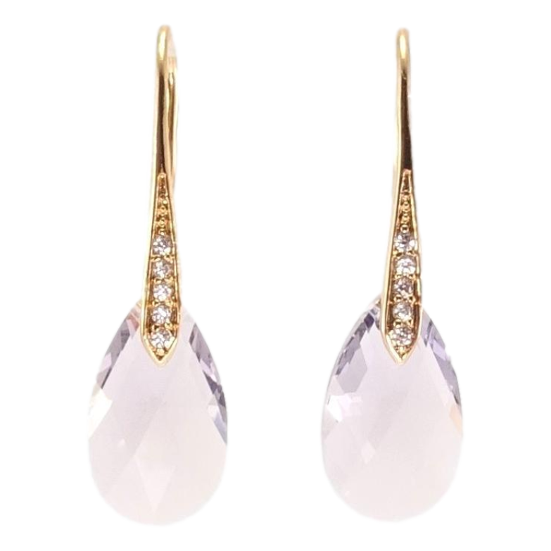 Сережки Xuping колір 18K з кристалами Swarovski французький замок Кристали Provence Lavender фото №1 Сережки Xuping колір 18K з кристалами Swarovski французький замок Кристали Provence Lavender фото №1