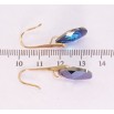Серьги Xuping цвет 18K с кристаллами Swarovski французский замок Кристаллы Capri Blue фото №3