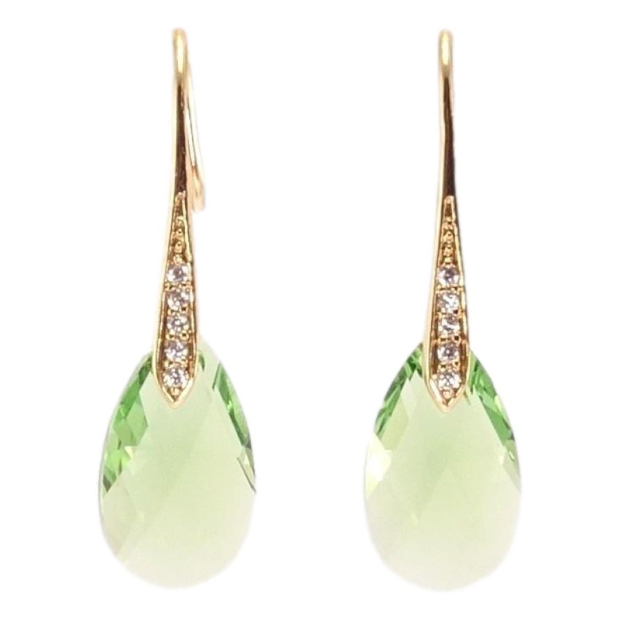 Серьги Xuping цвет 18K с кристаллами Swarovski французский замок Кристаллы Peridot фото №1 Серьги Xuping цвет 18K с кристаллами Swarovski французский замок Кристаллы Peridot фото №1