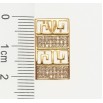 Кулон Xuping Позолота 18K Прямоугольная подвеска с цирконием и резным орнаментом фото №2