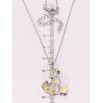 Кулон Xuping цвет Родий с кр-ми Swarovski на цепочке Лебеди с кристаллами АВ и Citrine Shimmer дл. 34-39см х фото №2 Кулон Xuping цвет Родий с кр-ми Swarovski на цепочке Лебеди с кристаллами АВ и Citrine Shimmer дл. 34-39см х фото №2
