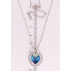 Кулон Xuping цвет Родий с кр-ми Swarovski на цепочке Изящное сердце с кристаллом Capri Blue дл. 40-45см х фото №2 Кулон Xuping цвет Родий с кр-ми Swarovski на цепочке Изящное сердце с кристаллом Capri Blue дл. 40-45см х фото №2