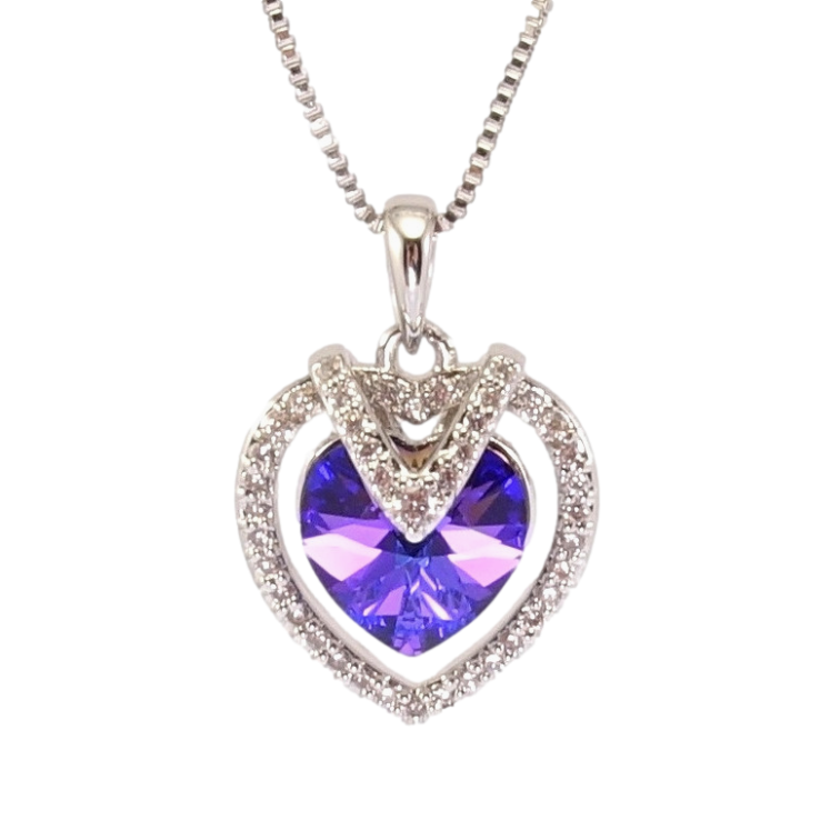 Кулон Xuping колір Родій з кр-ми Swarovski на ланцюжку Витончене серце з кристалом Majestic Blue дл. 39-44см х 1мм фото №8 Кулон Xuping колір Родій з кр-ми Swarovski на ланцюжку Витончене серце з кристалом Majestic Blue дл. 39-44см х 1мм фото №8
