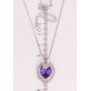 Кулон Xuping колір Родій з кр-ми Swarovski на ланцюжку Витончене серце з кристалом Majestic Blue дл. 39-44см х 1мм фото №2 Кулон Xuping колір Родій з кр-ми Swarovski на ланцюжку Витончене серце з кристалом Majestic Blue дл. 39-44см х 1мм фото №2