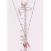 Кулон Xuping колір Родій із кр-ми Swarovski на ланцюжку Фея на кристальному кубі Rose дл. 40-45см х 1мм фото №2 Кулон Xuping колір Родій із кр-ми Swarovski на ланцюжку Фея на кристальному кубі Rose дл. 40-45см х 1мм фото №2