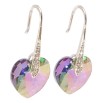 Серьги Xuping цвет Родий с кристаллами Swarovski французский замок Кристальные сердечки Vitrail Light фото №3 Серьги Xuping цвет Родий с кристаллами Swarovski французский замок Кристальные сердечки Vitrail Light фото №3