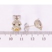 Серьги Xuping цвет Родий с кристаллами Swarovski пусеты Хрюшки с кристаллами Topaz фото №2 Серьги Xuping цвет Родий с кристаллами Swarovski пусеты Хрюшки с кристаллами Topaz фото №2