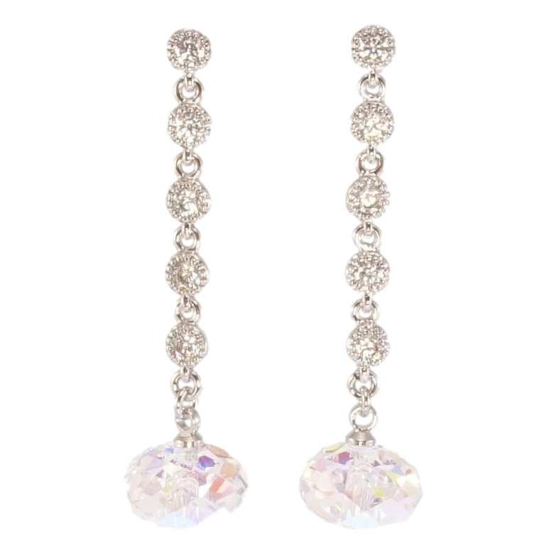 Сережки Xuping колір Родій з кристалами Swarovski пусети Підвіски з кристалом Shimmer фото №1 Сережки Xuping колір Родій з кристалами Swarovski пусети Підвіски з кристалом Shimmer фото №1