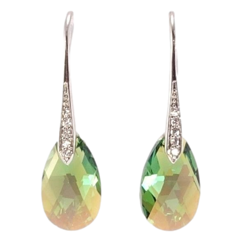 Серьги Xuping цвет Родий с кристаллами Swarovski французский замок Кристаллы Crystal Tabac фото №1 Серьги Xuping цвет Родий с кристаллами Swarovski французский замок Кристаллы Crystal Tabac фото №1