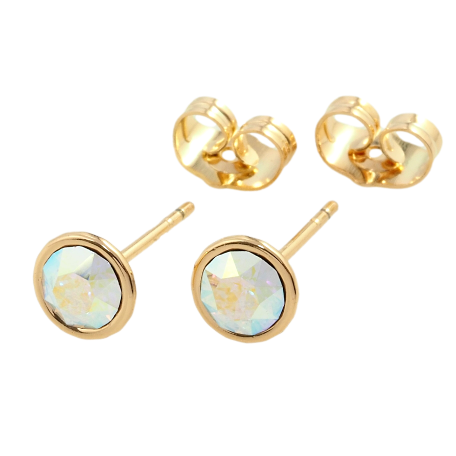 Серьги Xuping цвет 18K с кристаллами Swarovski пусеты Кристаллы АВ ø 7мм фото №1 Серьги Xuping цвет 18K с кристаллами Swarovski пусеты Кристаллы АВ ø 7мм фото №1