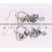 Сережки Xuping колір Родій з кристалами Swarovski французький замок Сердечки з кристалами Vitrail Light фото №3 Сережки Xuping колір Родій з кристалами Swarovski французький замок Сердечки з кристалами Vitrail Light фото №3