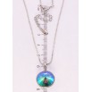 Кулон Xuping колір Родій з кр-ми Swarovski на ланцюжку Кристал Peridot Shimmer ø 16мм довжина 41-46см х 1мм фото №2 Кулон Xuping колір Родій з кр-ми Swarovski на ланцюжку Кристал Peridot Shimmer ø 16мм довжина 41-46см х 1мм фото №2
