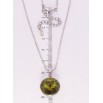 Кулон Xuping колір Родій з кр-ми Swarovski на ланцюжку Кристал Olivine ø 16мм довжина 41-46см х 1мм фото №2 Кулон Xuping колір Родій з кр-ми Swarovski на ланцюжку Кристал Olivine ø 16мм довжина 41-46см х 1мм фото №2