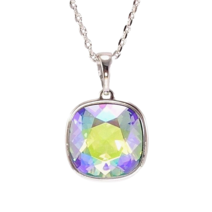 Кулон Xuping колір Родій з кр-ми Swarovski на ланцюжку Кристал Peridot Shimmer 14х14 мм довжина 39,5-44,5см х 1мм фото №24 Кулон Xuping колір Родій з кр-ми Swarovski на ланцюжку Кристал Peridot Shimmer 14х14 мм довжина 39,5-44,5см х 1мм фото №24