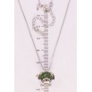 Кулон Xuping колір Родій з кр-ми Swarovski на ланцюжку Собачка кристал Fern Green довжина 40,5-45,5см х 1мм фото №2 Кулон Xuping колір Родій з кр-ми Swarovski на ланцюжку Собачка кристал Fern Green довжина 40,5-45,5см х 1мм фото №2