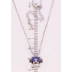 Кулон Xuping колір Родій з кр-ми Swarovski на ланцюжку Собачка кристал Capri Blue довжина 41-46см х 1мм фото №2 Кулон Xuping колір Родій з кр-ми Swarovski на ланцюжку Собачка кристал Capri Blue довжина 41-46см х 1мм фото №2