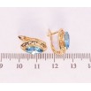 Серьги Xuping цвет 18K с кристаллами Swarovski английский замок Греческие мотивы с кристаллом Aquamarine фото №2