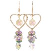 Серьги Xuping цвет 18K с кристаллами Swarovski французский замок Сердечки с кристаллами Vitrail Light фото №2