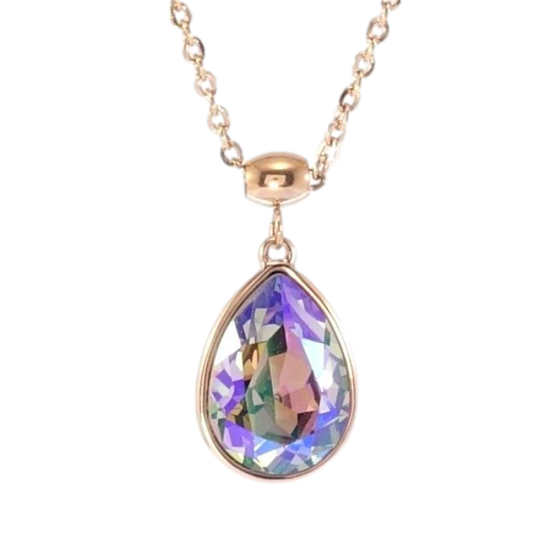 Кулон Xuping колір РВ з кр-ми Swarovski на ланцюжку Кристальна крапля Peridot Shimmer довжина 40-45см х 2мм фото №1 Кулон Xuping колір РВ з кр-ми Swarovski на ланцюжку Кристальна крапля Peridot Shimmer довжина 40-45см х 2мм фото №1