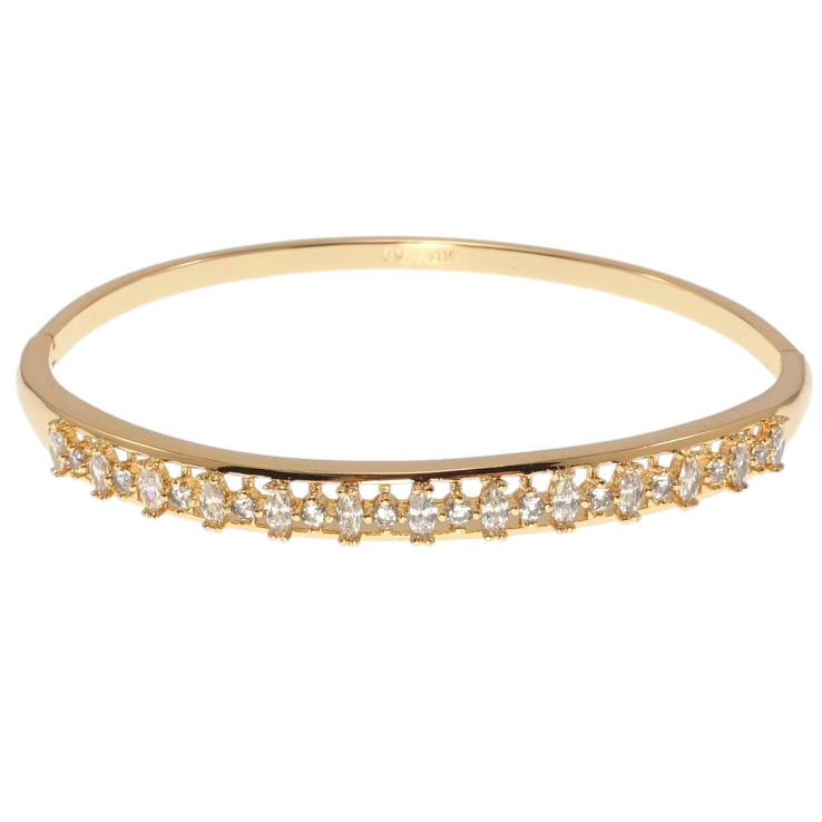 Браслет Xuping Позолота 18K Дорожка кристаллов ø 6см фото №10 Браслет Xuping Позолота 18K Дорожка кристаллов ø 6см фото №10