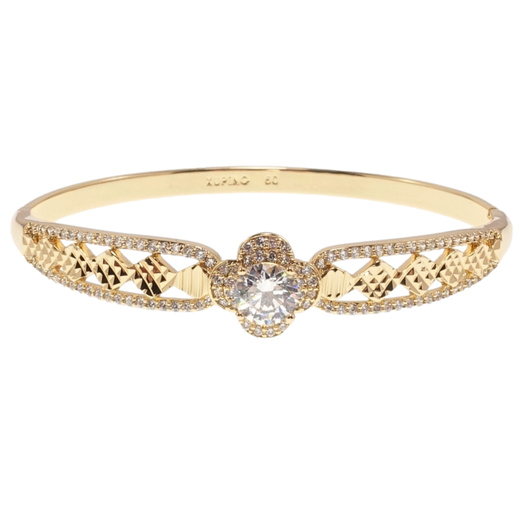 Браслет Xuping Позолота 18K Квіткова ніжність ø 6см фото №18 Браслет Xuping Позолота 18K Квіткова ніжність ø 6см фото №18