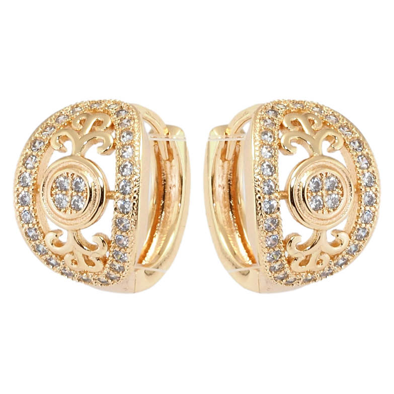 Сережки Xuping M&L Колір 18K колечка Барокко фото №10 Сережки Xuping M&L Колір 18K колечка Барокко фото №10