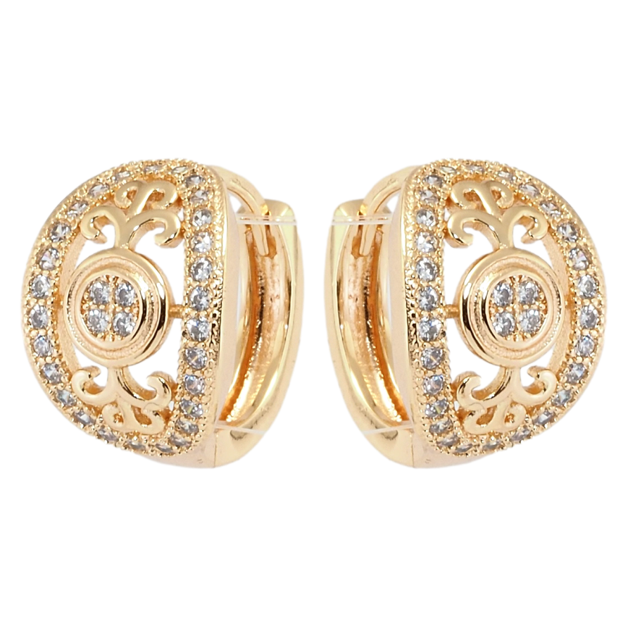 Сережки Xuping M&L Колір 18K колечка Барокко фото №1 Сережки Xuping M&L Колір 18K колечка Барокко фото №1