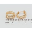 Серьги Xuping M&L Цвет 18K колечки Фигурные с волнистыми дорожками циркония фото №2 Серьги Xuping M&L Цвет 18K колечки Фигурные с волнистыми дорожками циркония фото №2
