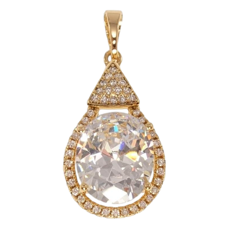 Кулон Xuping Позолота 18K Каплевидный кулон с кристаллом фото №10 Кулон Xuping Позолота 18K Каплевидный кулон с кристаллом фото №10