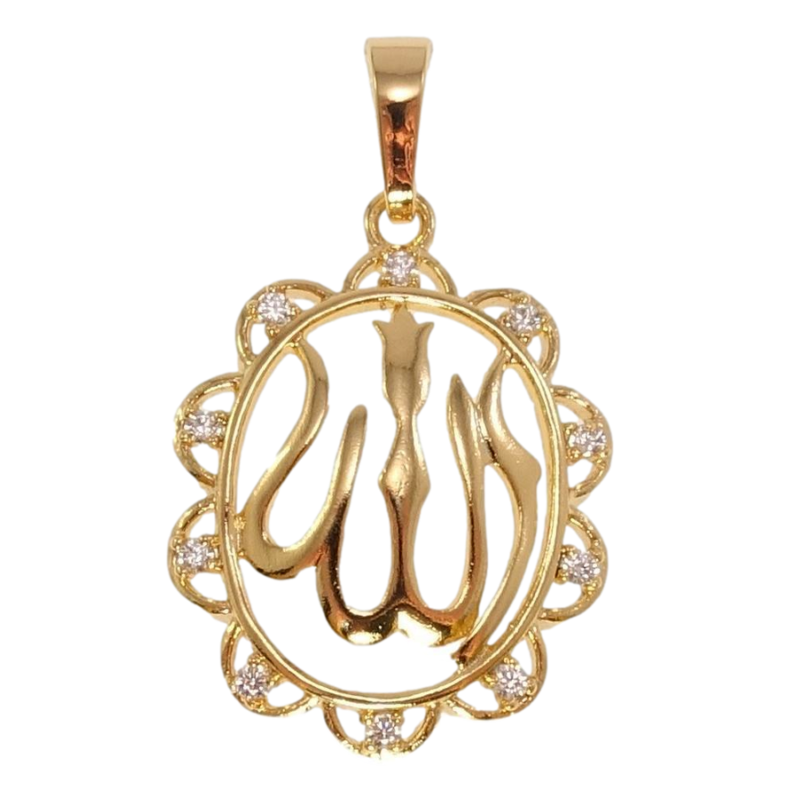 Кулон Xuping Позолота 18K Мусульманська підвіска з написом Аллах фото №1 Кулон Xuping Позолота 18K Мусульманська підвіска з написом Аллах фото №1