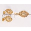 Набор Xuping Позолота 18K Серьги Кулон Ажурные ромбы с меандровым узором и цирконием фото №2 Набор Xuping Позолота 18K Серьги Кулон Ажурные ромбы с меандровым узором и цирконием фото №2
