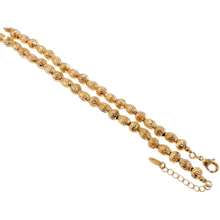 Цепочка Xuping Позолота 18K Плетение Перлина декоративная размер 45-48см х 6мм фото №17