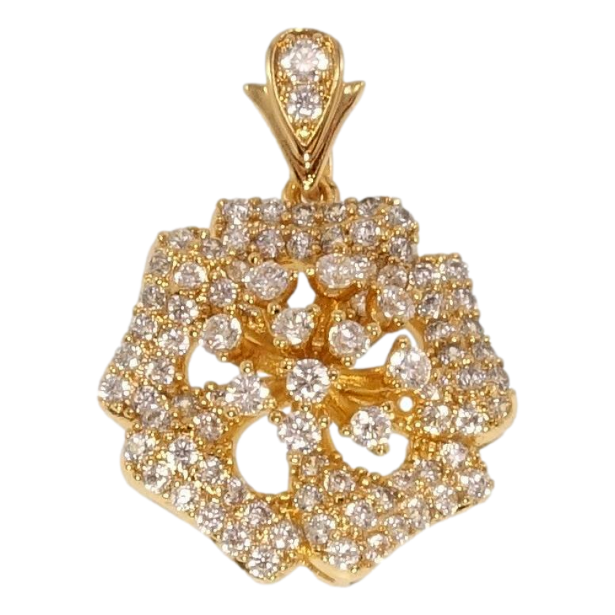 Кулон Xuping Позолота 18K Цветок с инкрустацией цирконием фото №1