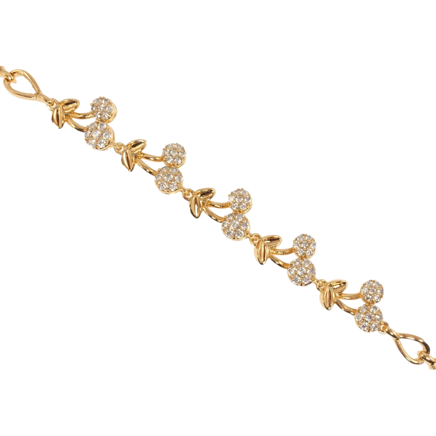 Браслет Xuping Позолота 18K Вишенки длина с доп.замком 17,19см х 6-9мм фото №1
