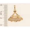 Кулон Xuping Позолота 18K Веер меандровым орнаментом с цирконием фото №2 Кулон Xuping Позолота 18K Веер меандровым орнаментом с цирконием фото №2