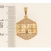 Кулон Xuping Позолота 18K Резной меандровый орнамент с цирконием фото №2 Кулон Xuping Позолота 18K Резной меандровый орнамент с цирконием фото №2