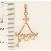Кулон Xuping Позолота 18K Декоративный веер с цирконием фото №2 Кулон Xuping Позолота 18K Декоративный веер с цирконием фото №2