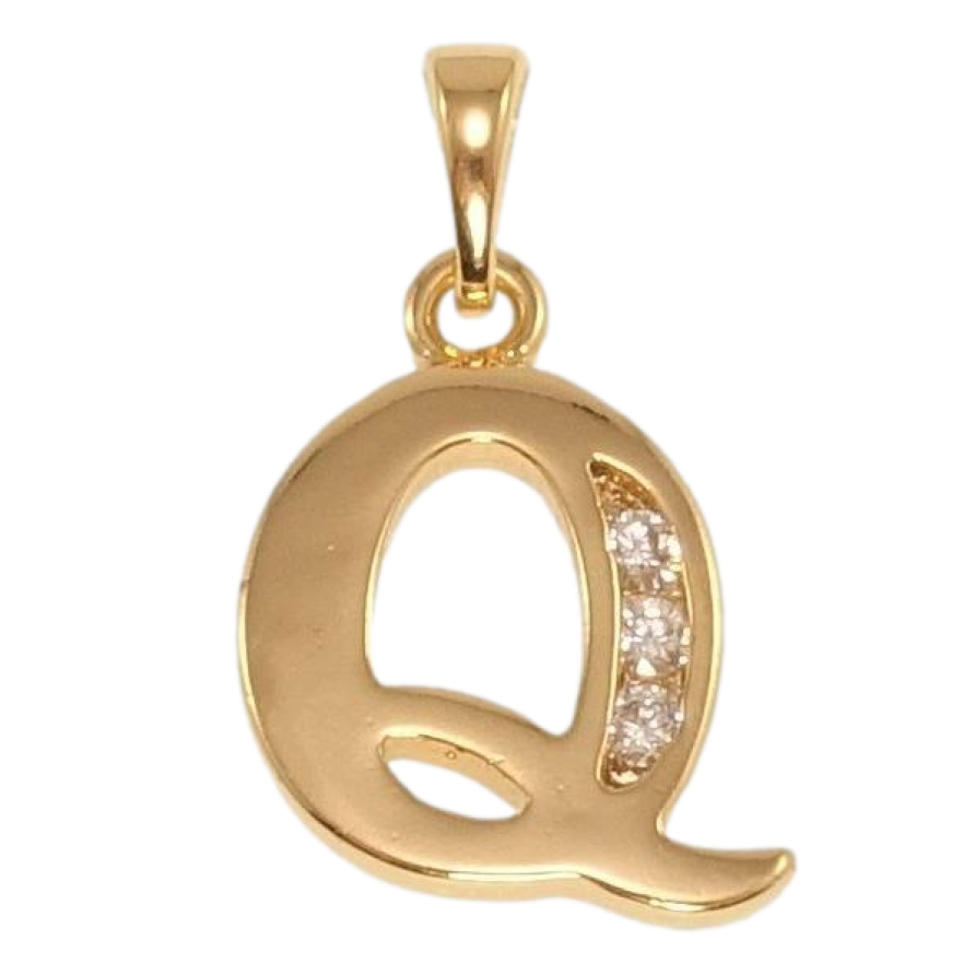 Кулон Xuping Позолота 18K Буква Q фото №1 Кулон Xuping Позолота 18K Буква Q фото №1