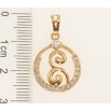 Кулон Xuping Позолота 18K Колечко с цирконием и завитками фото №2