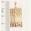Кулон Xuping Позолота 18K Меандровый орнамент с дорожками циркония фото №3 Кулон Xuping Позолота 18K Меандровый орнамент с дорожками циркония фото №3