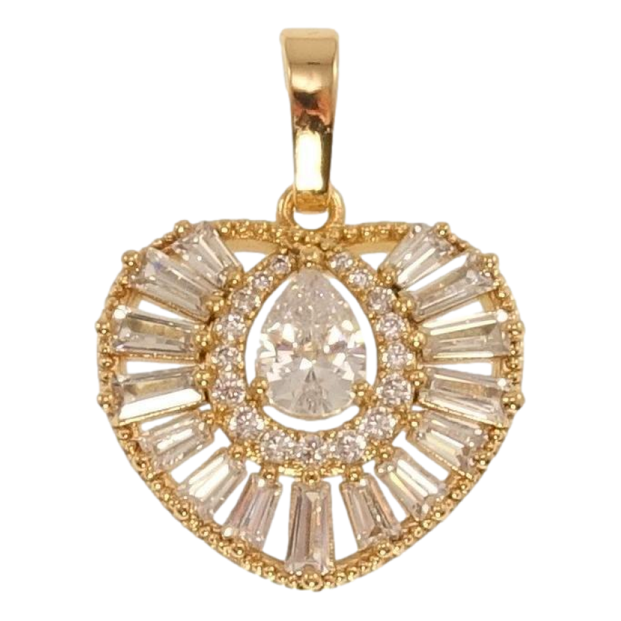 Кулон Xuping Позолота 18K Сердце с цирконием фото №1 Кулон Xuping Позолота 18K Сердце с цирконием фото №1