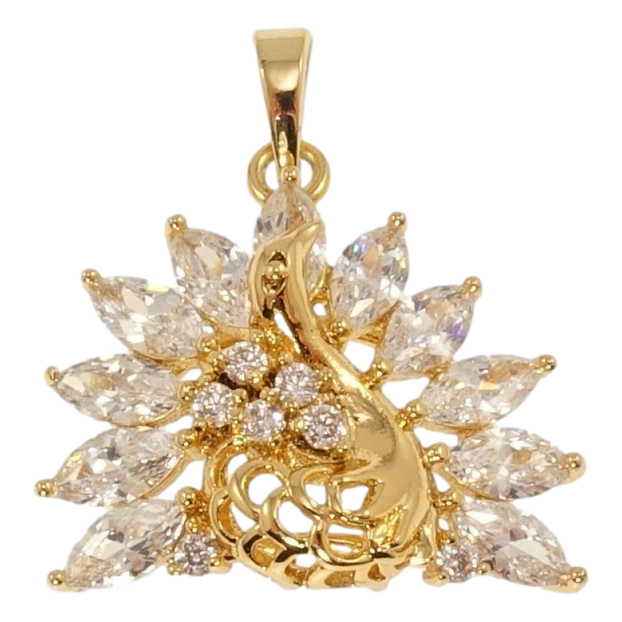 Кулон Xuping Позолота 18K Павлин с цирконием фото №1 Кулон Xuping Позолота 18K Павлин с цирконием фото №1