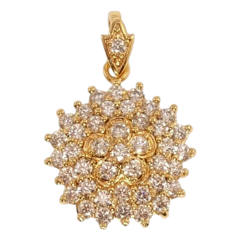 Кулон Xuping Позолота 18K Роскошный кристальный цветок фото №4
